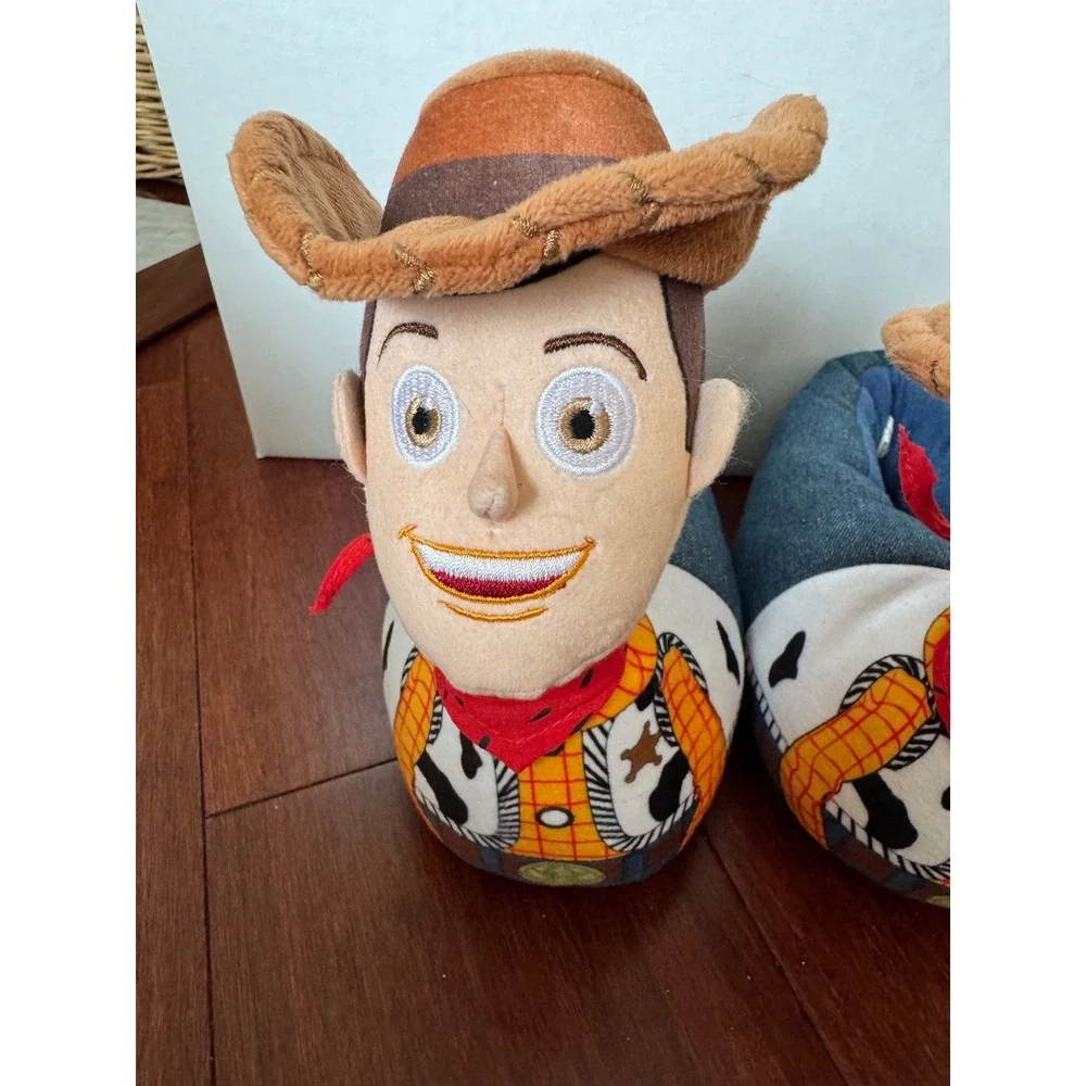 Disney Pixar Toy Story Woody Plush Character Slippers Toddler Size 9/10 Cowboy